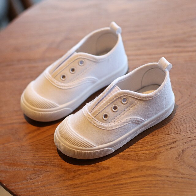Tênis de Lona Branco para Crianças – Meninos e Meninas