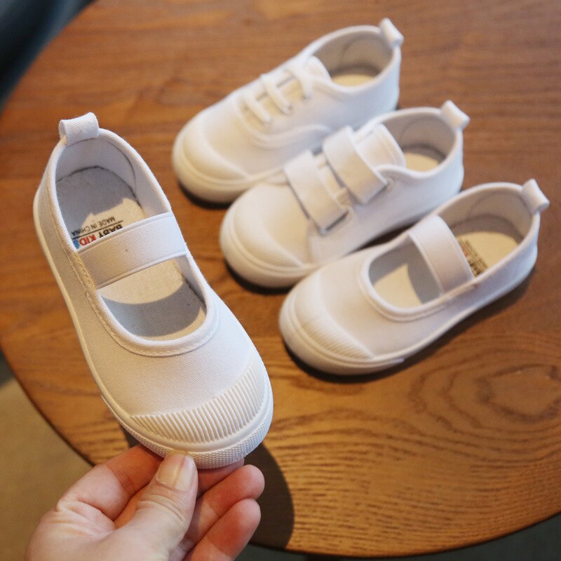 Tênis de Lona Branco para Crianças – Meninos e Meninas