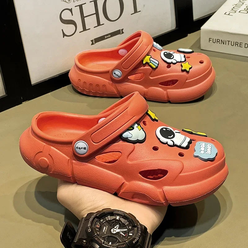 Chinelo Infantil de EVA com Furos, Respirável e Antiderrapante