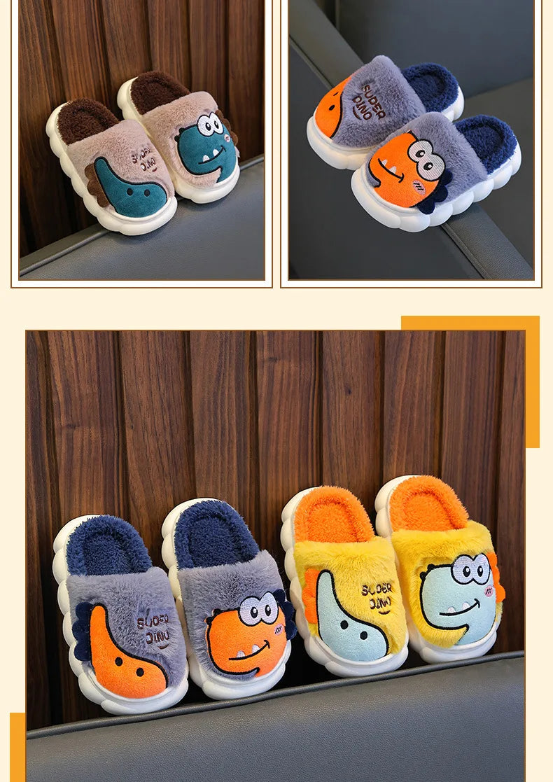 Chinelo Infantil de Inverno, Quente, Macio e Antiderrapante