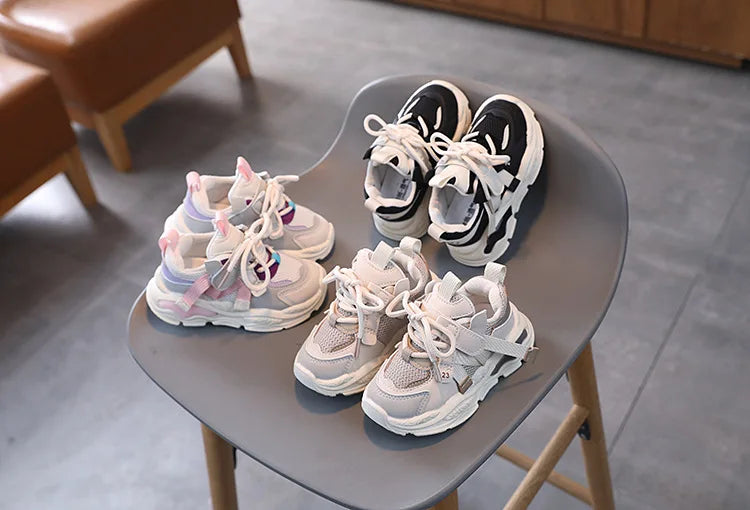 Tênis Infantil Casual para Meninos e Meninas, Respirável e Leve