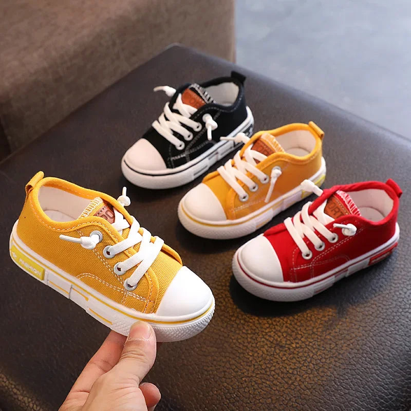 Tênis Infantil de Lona Branco – Modelo Casual para Meninos e Meninas