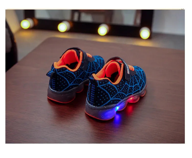 Tênis Infantil com Luzes LED, Respirável e Casual