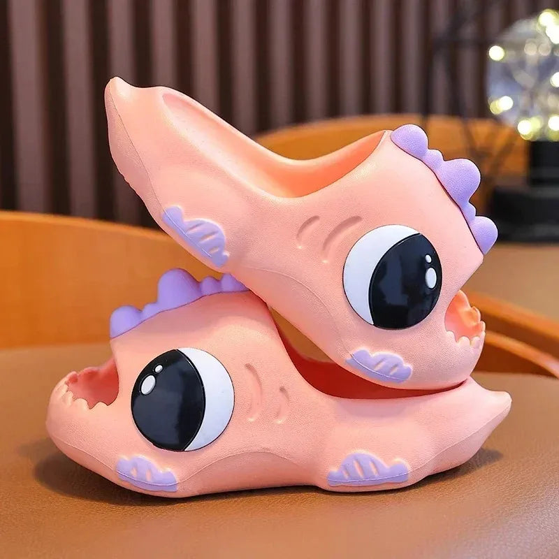 Chinelo Infantil de Verão com Dinossauro, Macio e Antiderrapante