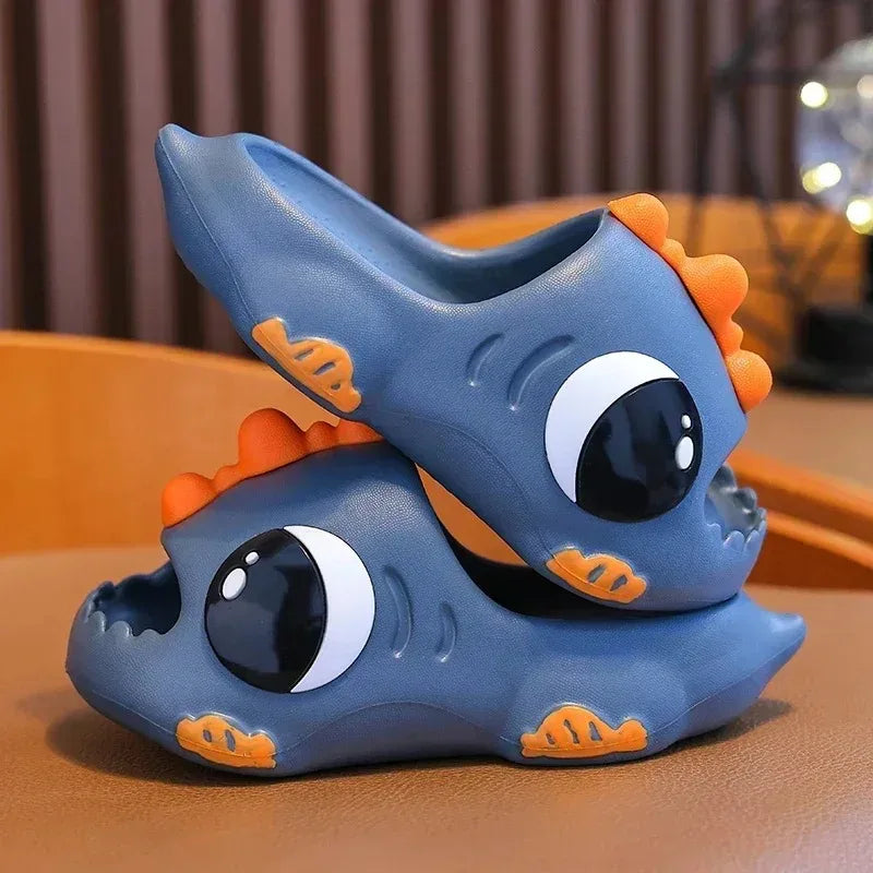 Chinelo Infantil de Verão com Dinossauro, Macio e Antiderrapante