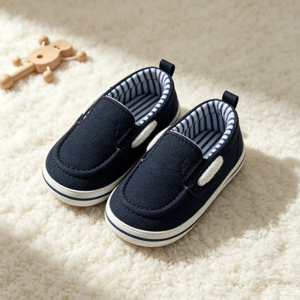 Mocassim Infantil para Bebê, de Lona, Macio e Antiderrapante