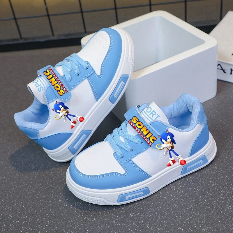 Tênis Casual Infantil Sonic, Calçado Esportivo com Estampa de Desenho
