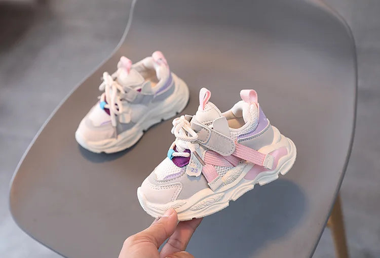 Tênis Infantil Casual para Meninos e Meninas, Respirável e Leve