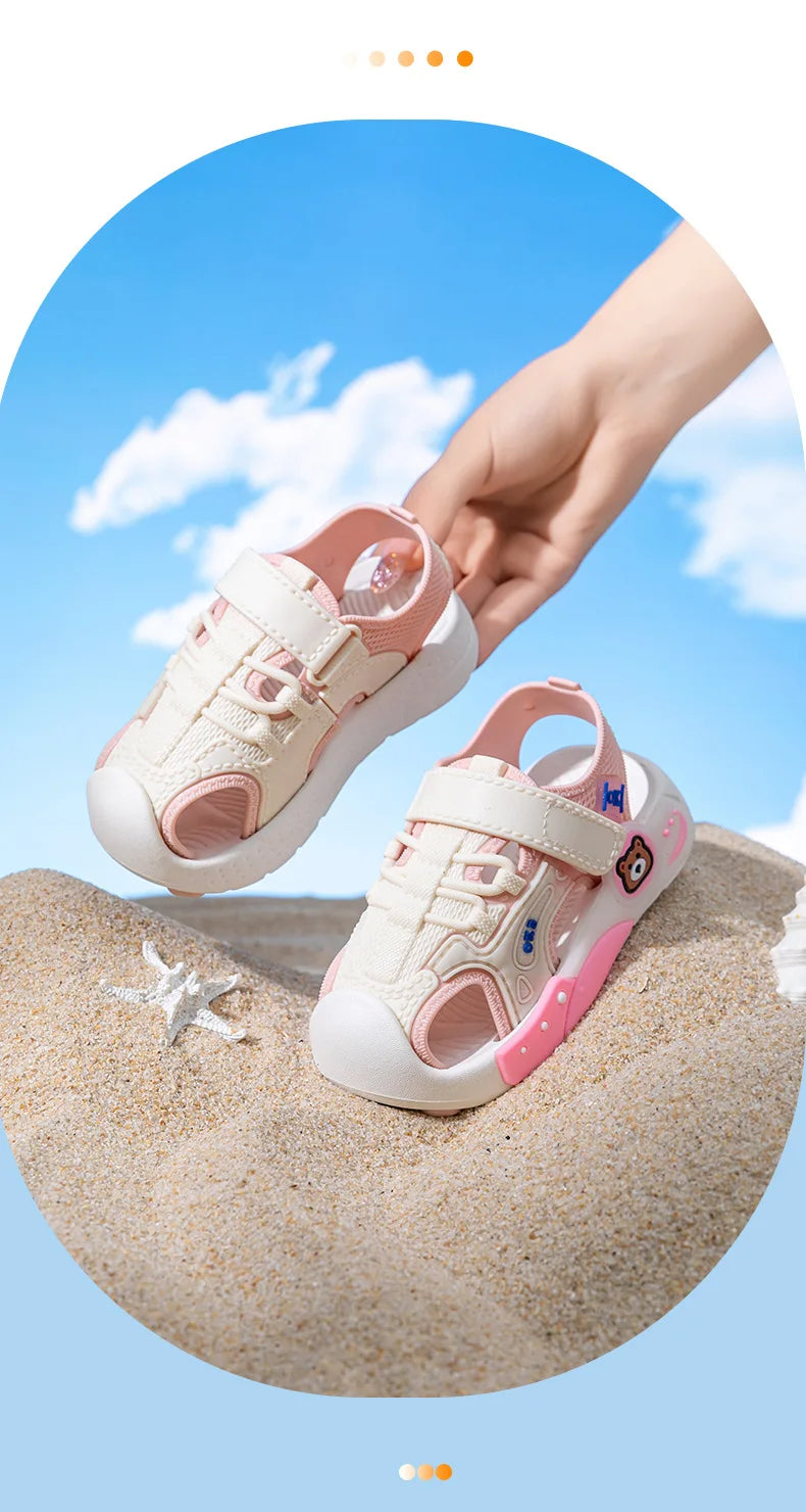 Sandália Infantil de Verão, Leve, Antiderrapante e com Solado Macio