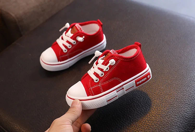 Tênis Infantil de Lona Branco – Modelo Casual para Meninos e Meninas