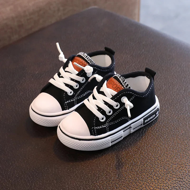 Tênis Infantil de Lona Branco – Modelo Casual para Meninos e Meninas