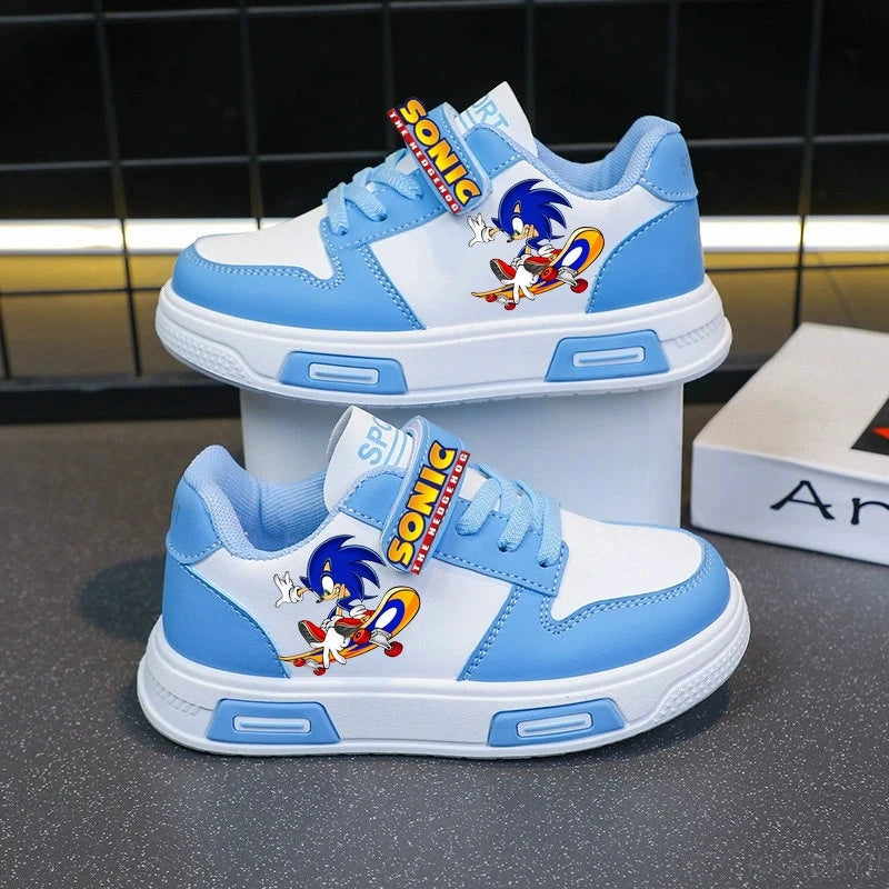 Tênis Casual Infantil Sonic, Calçado Esportivo com Estampa de Desenho
