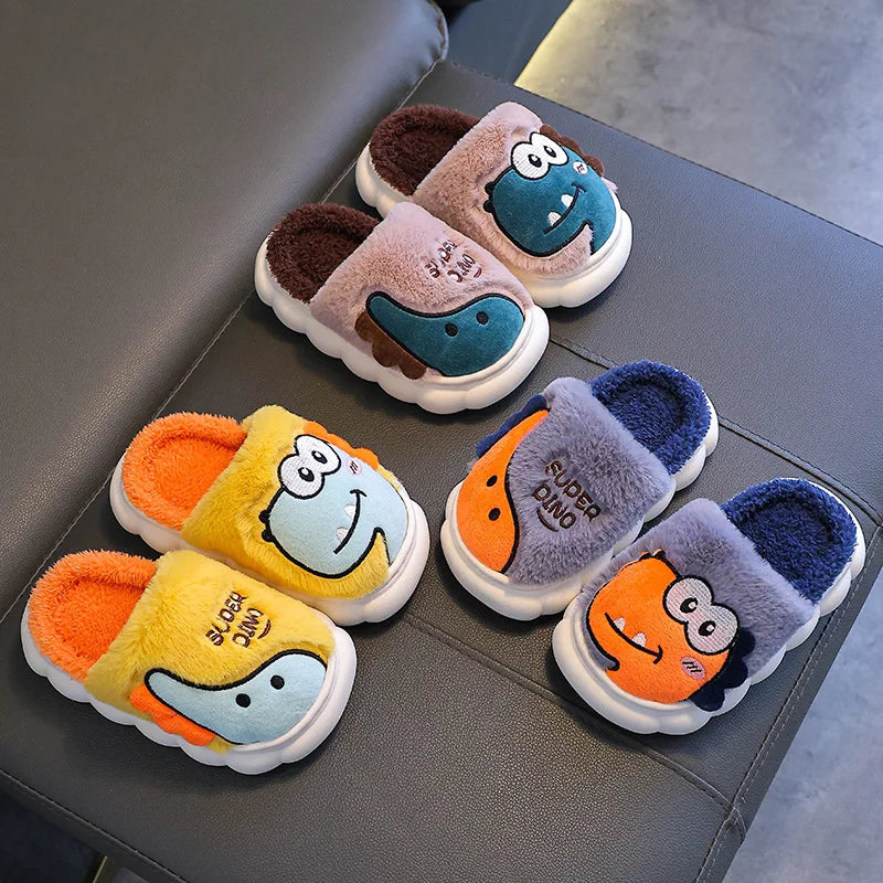Chinelo Infantil de Inverno, Quente, Macio e Antiderrapante