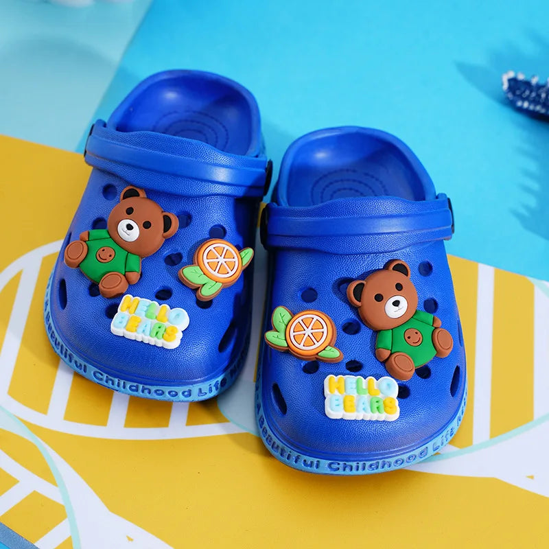 Chinelo Infantil Fechado com Estampa 3D, Macio e Antiderrapante