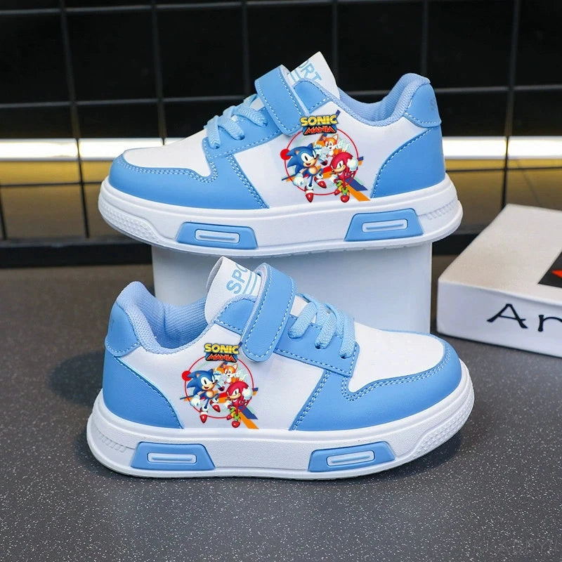 Tênis Casual Infantil Sonic, Calçado Esportivo com Estampa de Desenho