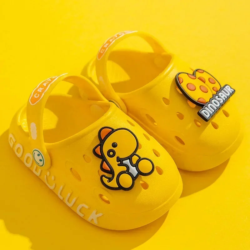 Croc Infantil de EVA com Dinossauro, Leve e Respirável