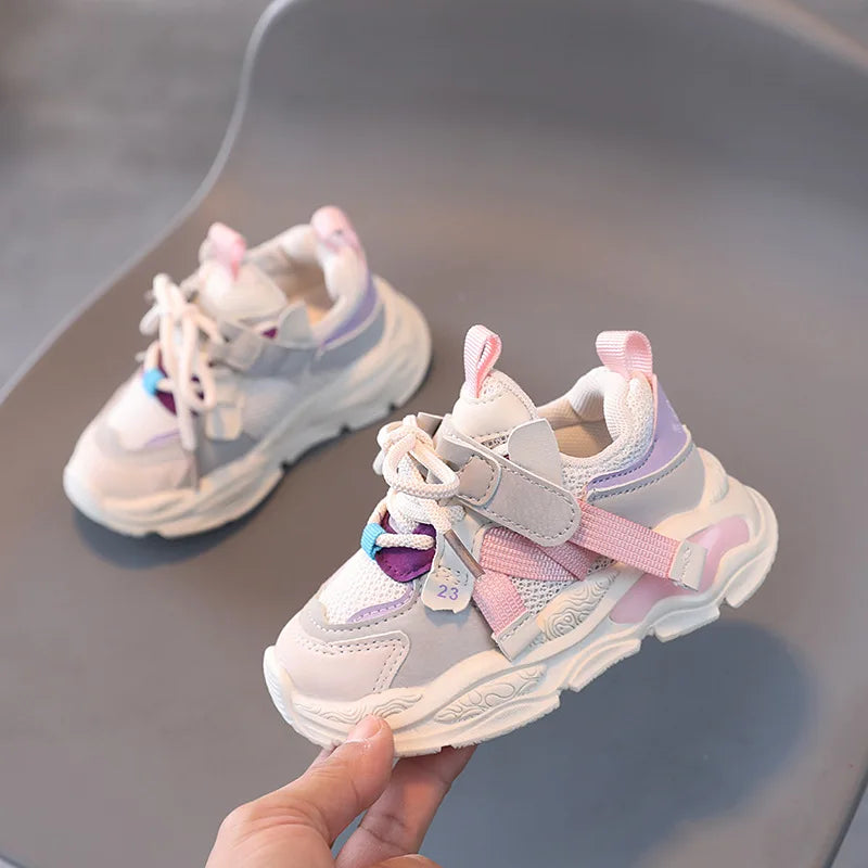 Tênis Infantil Casual para Meninos e Meninas, Respirável e Leve