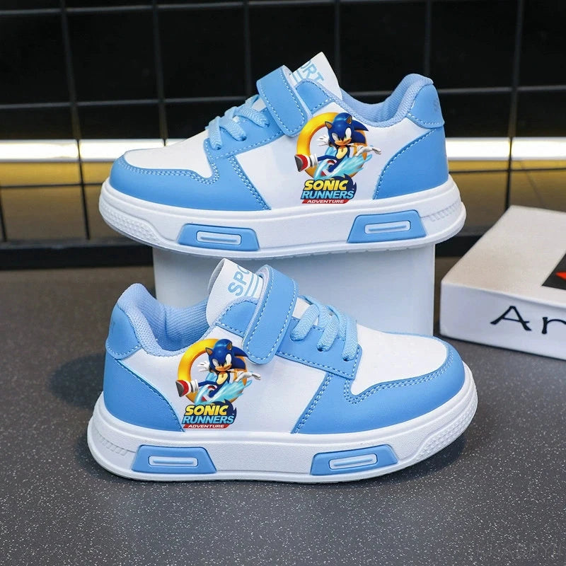 Tênis Casual Infantil Sonic, Calçado Esportivo com Estampa de Desenho