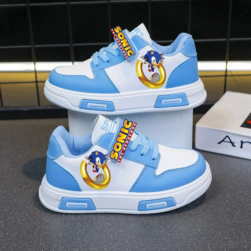 Tênis Casual Infantil Sonic, Calçado Esportivo com Estampa de Desenho
