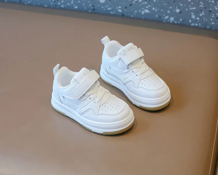 Tênis Infantil Branco para Primavera e Outono, Leve, Antiderrapante e com Solado Macio