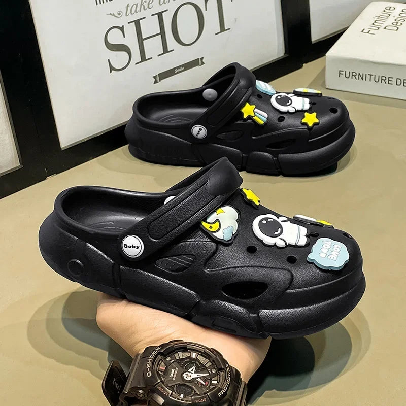 Chinelo Infantil de EVA com Furos, Respirável e Antiderrapante