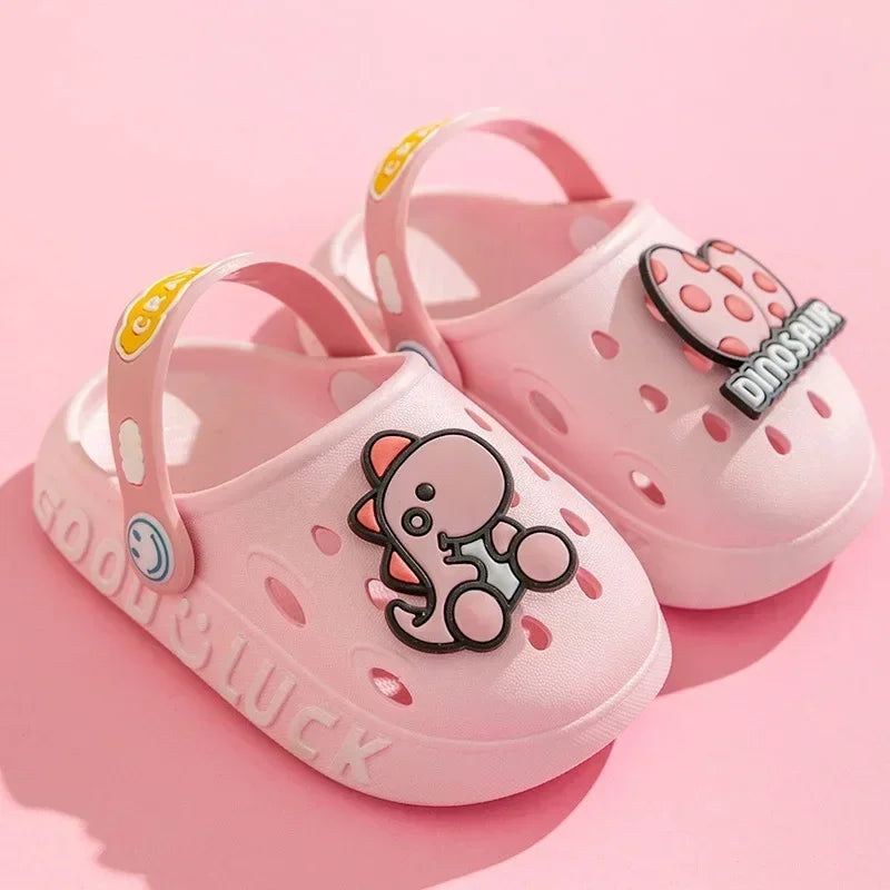 Croc Infantil de EVA com Dinossauro, Leve e Respirável