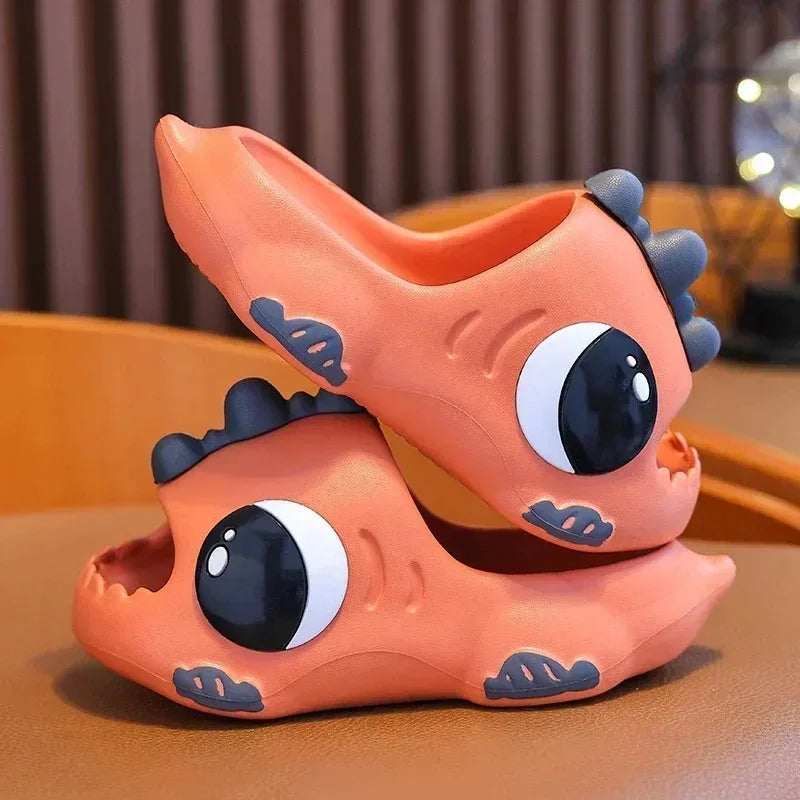 Chinelo Infantil de Verão com Dinossauro, Macio e Antiderrapante