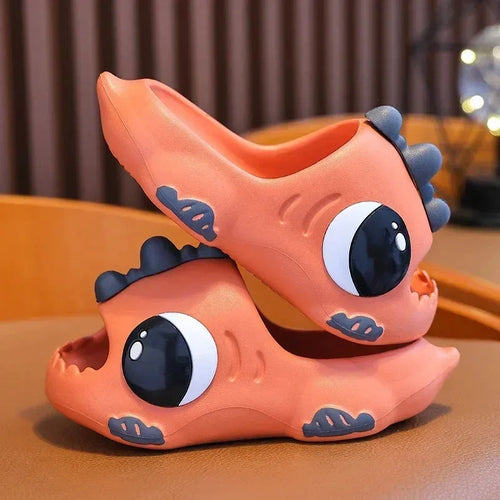 Chinelo Infantil de Verão com Dinossauro, Macio e Antiderrapante