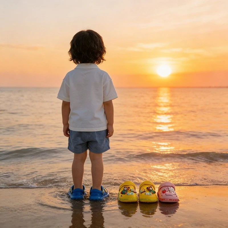 Chinelo Infantil Fechado com Estampa 3D, Macio e Antiderrapante