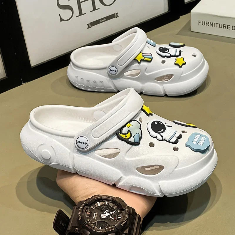 Chinelo Infantil de EVA com Furos, Respirável e Antiderrapante