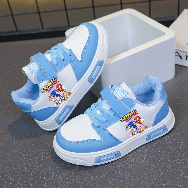 Tênis Casual Infantil Sonic, Calçado Esportivo com Estampa de Desenho