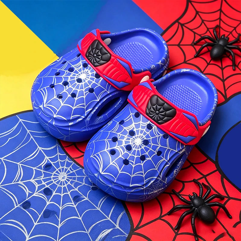 Tamanco Infantil de Aranha, Leve, Secagem Rápida e Antiderrapante