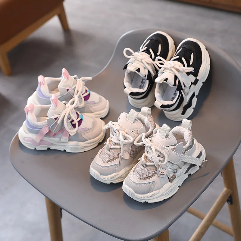 Tênis Infantil Casual para Meninos e Meninas, Respirável e Leve