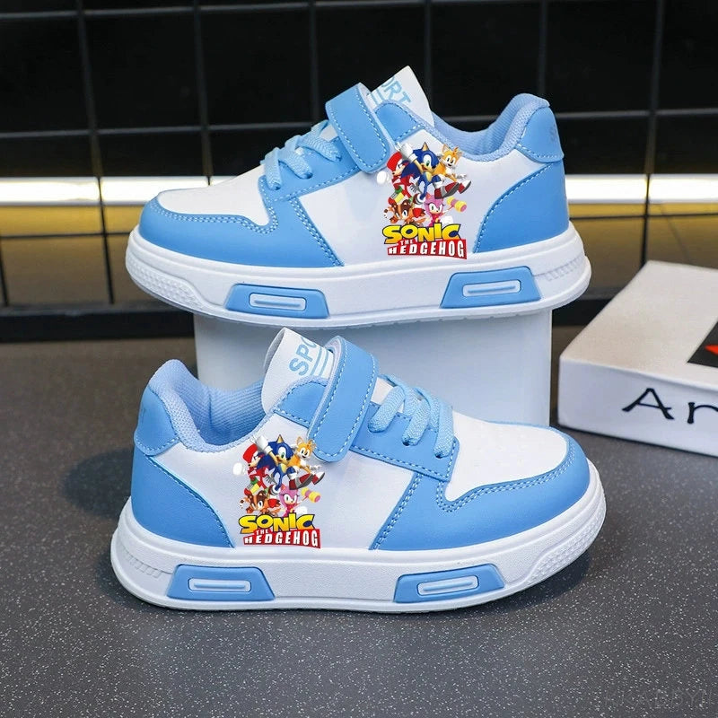 Tênis Casual Infantil Sonic, Calçado Esportivo com Estampa de Desenho