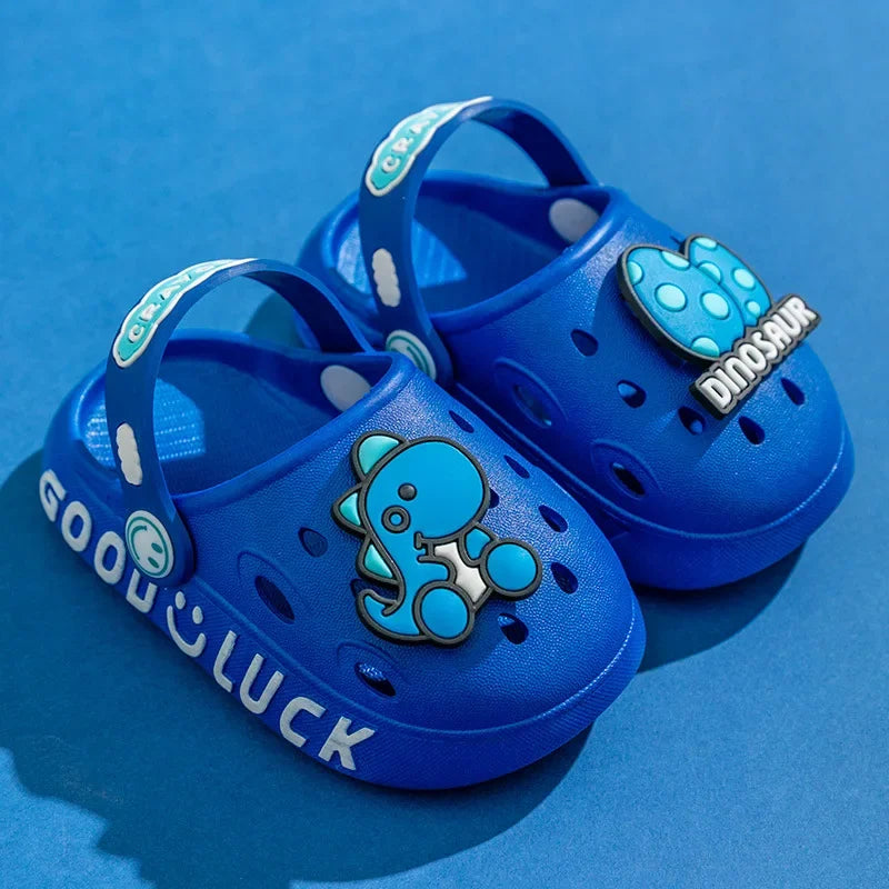 Croc Infantil de EVA com Dinossauro, Leve e Respirável