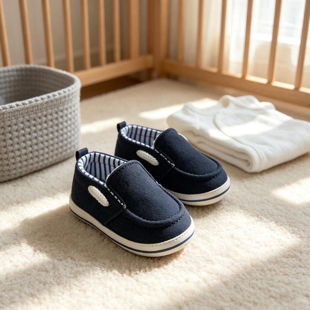 Mocassim Infantil para Bebê, de Lona, Macio e Antiderrapante
