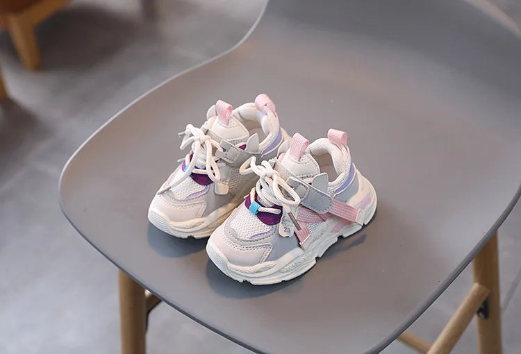 Tênis Infantil Casual para Meninos e Meninas, Respirável e Leve
