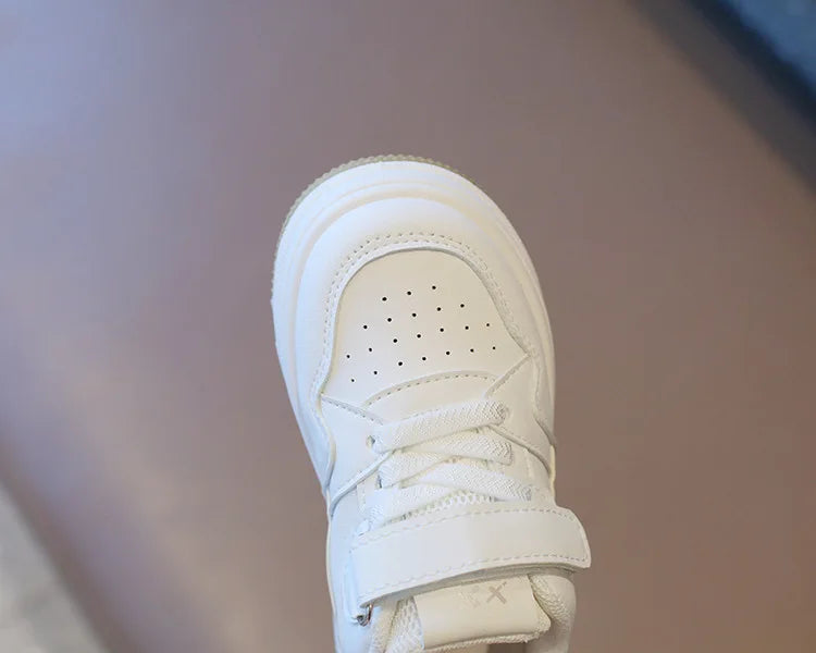 Tênis Infantil Branco para Primavera e Outono, Leve, Antiderrapante e com Solado Macio