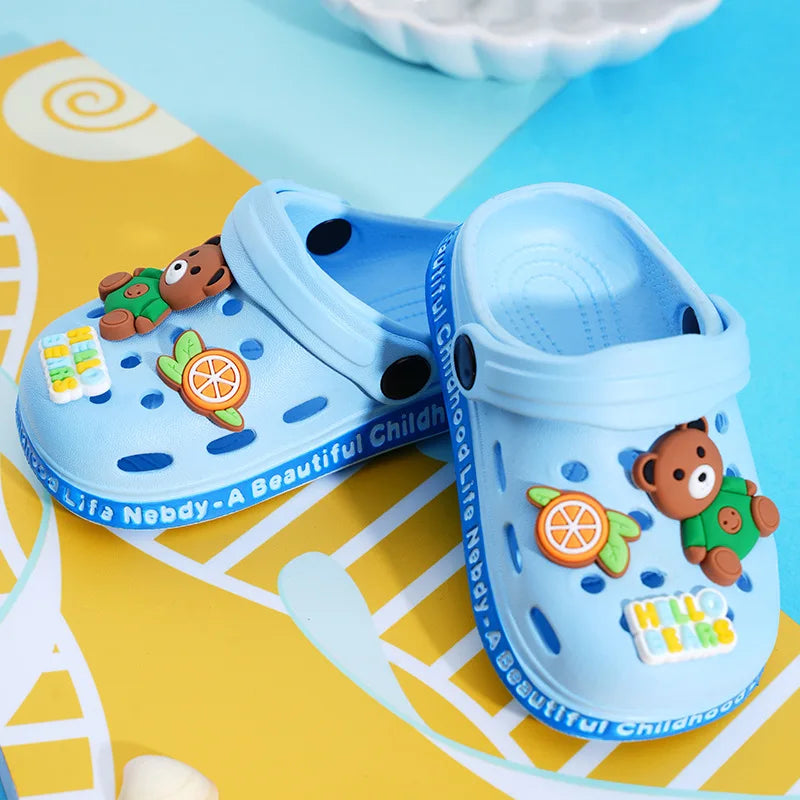 Chinelo Infantil Fechado com Estampa 3D, Macio e Antiderrapante