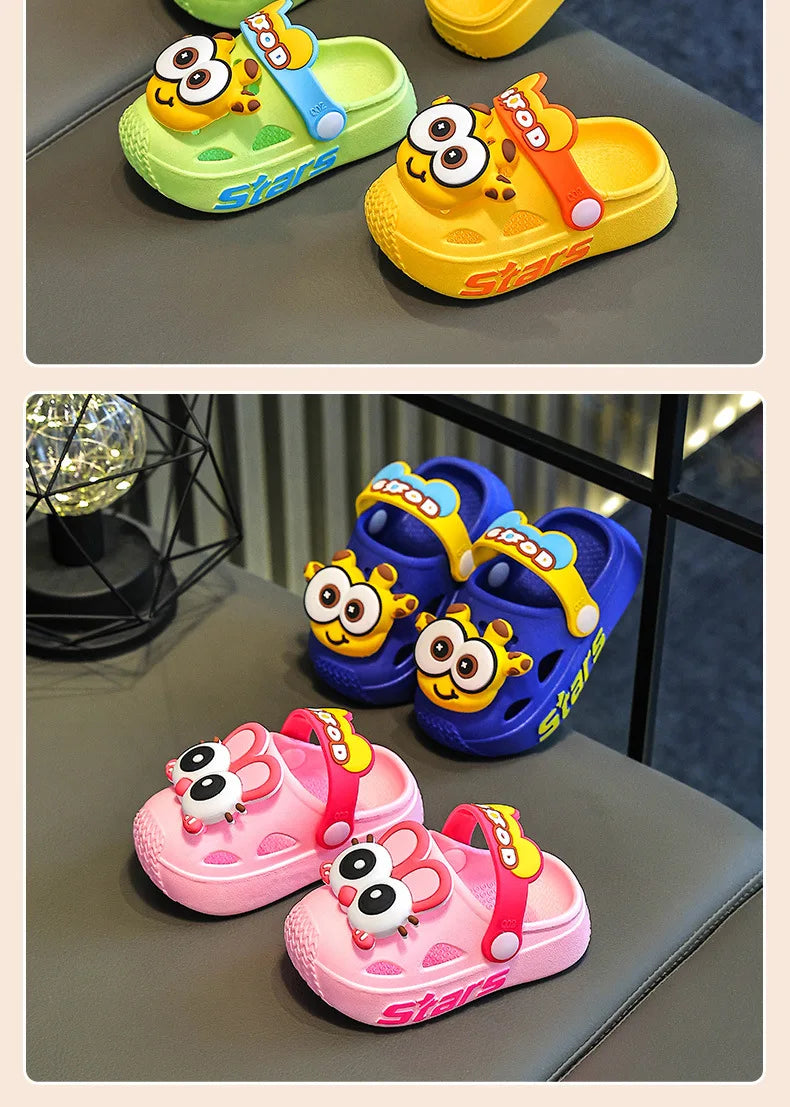 Chinelo Infantil de Verão com Estampa Divertida, Macio e Antiderrapante