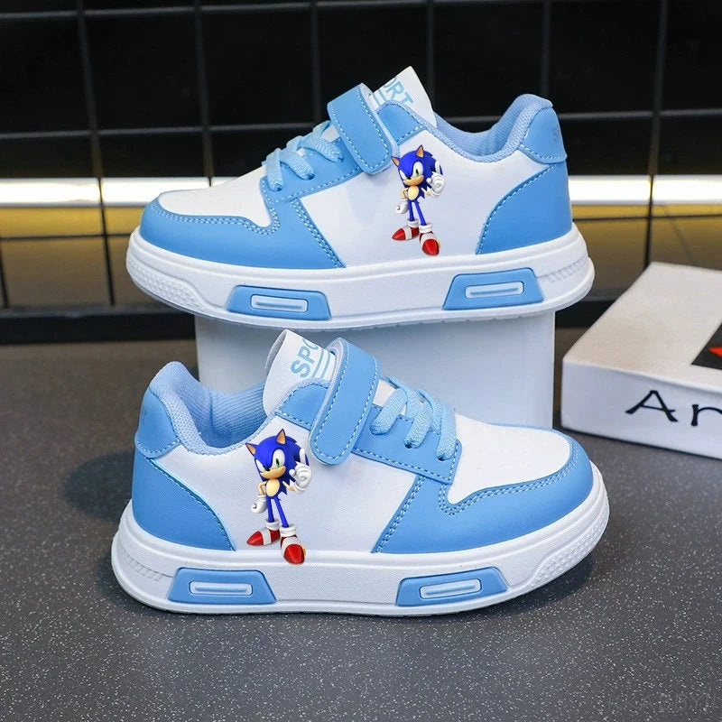 Tênis Casual Infantil Sonic, Calçado Esportivo com Estampa de Desenho