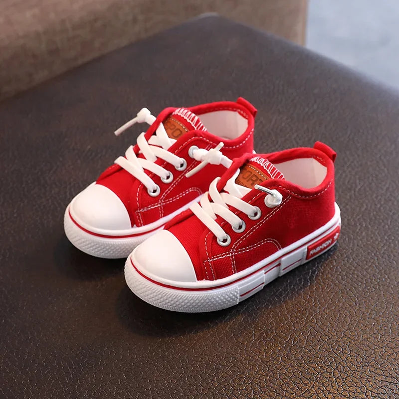 Tênis Infantil de Lona Branco – Modelo Casual para Meninos e Meninas