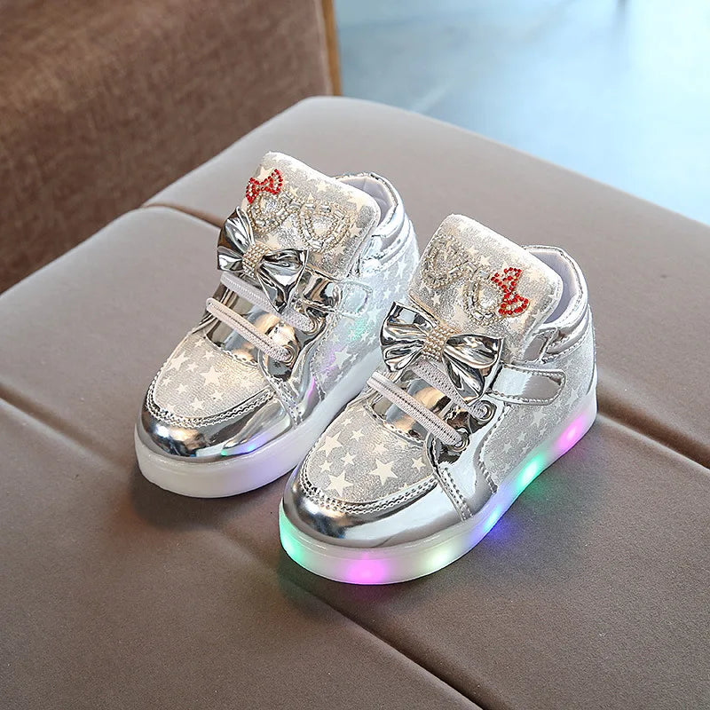 Tênis Infantil com Luzes LED, Respirável e Impermeável