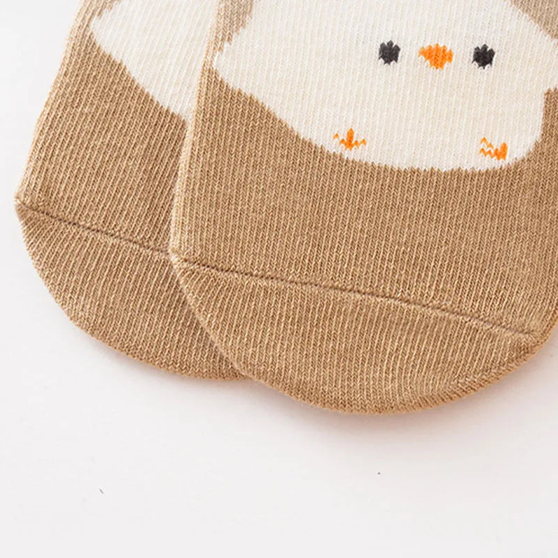 Kit com 6 Pares de Meias Infantis Antiderrapantes – Raposa e Urso