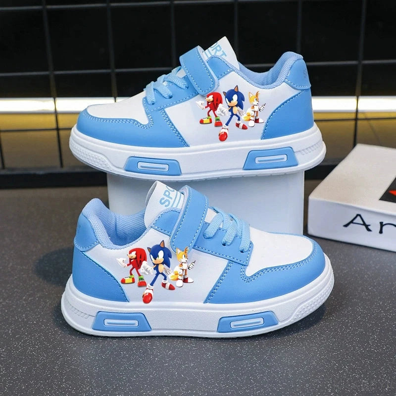 Tênis Casual Infantil Sonic, Calçado Esportivo com Estampa de Desenho