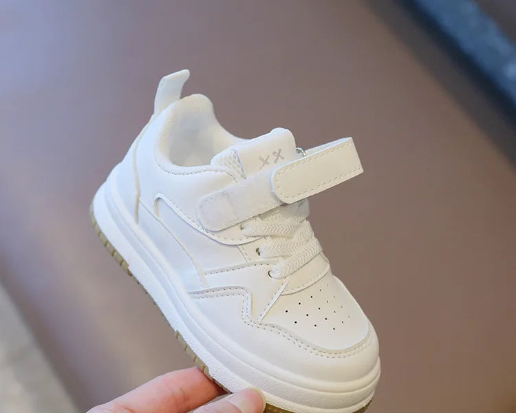 Tênis Infantil Branco para Primavera e Outono, Leve, Antiderrapante e com Solado Macio